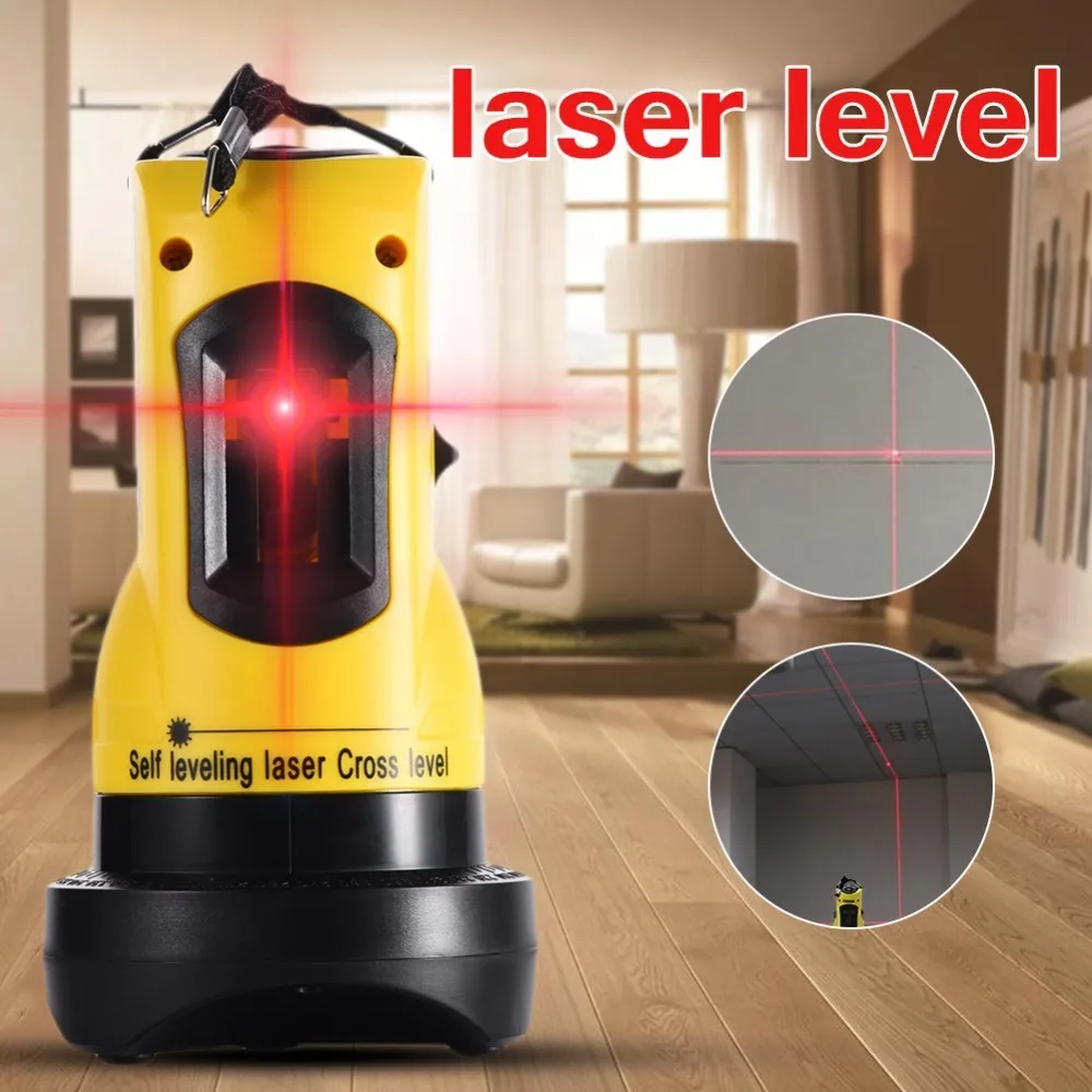 

110 Degrees Laser Launch Angle Laser Level Hight Adjustable DIY Economic 2 (1V, 1H) Cross Lines Automatic Laser Level