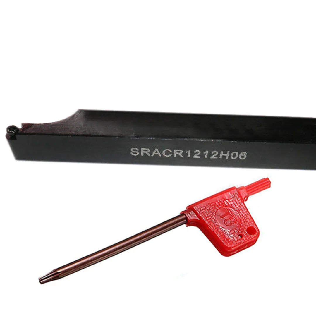 

1pc SRACR1212H06 Lathe Tool Holder Indexable Boring Bar 12mmx100mm with Wrench For Turning Tool