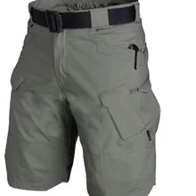 Летние водонепроницаемые тактические шорты с накладными карманами мужские армейские военные короткие мужские повседневные шорты