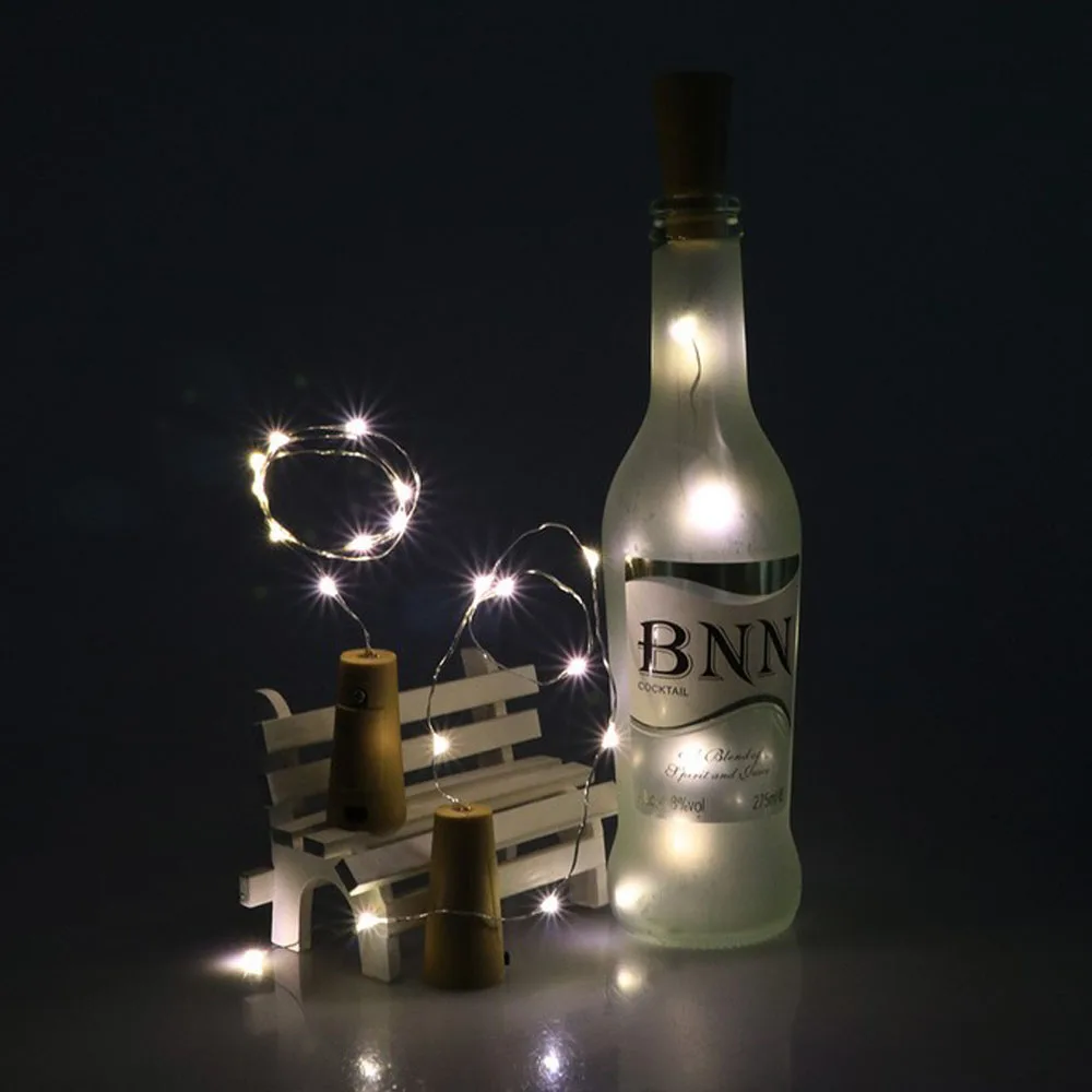 

Without battery strip light 10Led cork copper light string 1 Cork String Light Waterproof 1M Lamps For Party Wedding Decoration