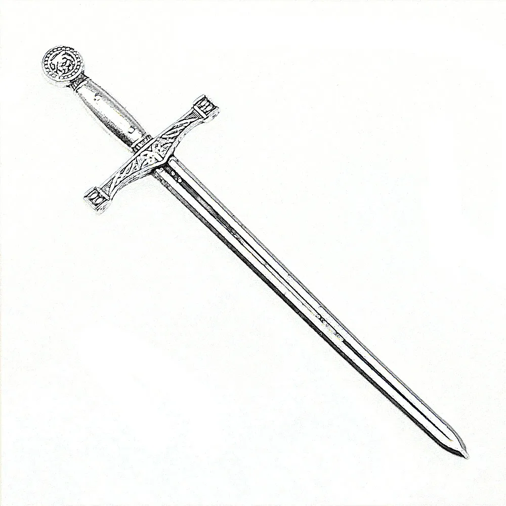 Подвески ручной работы для изготовления ювелирных изделий, 5 шт./лот, античный серебряный цвет, 3,4x0,9 дюймов(85x23 мм), средневековый меч, кулон