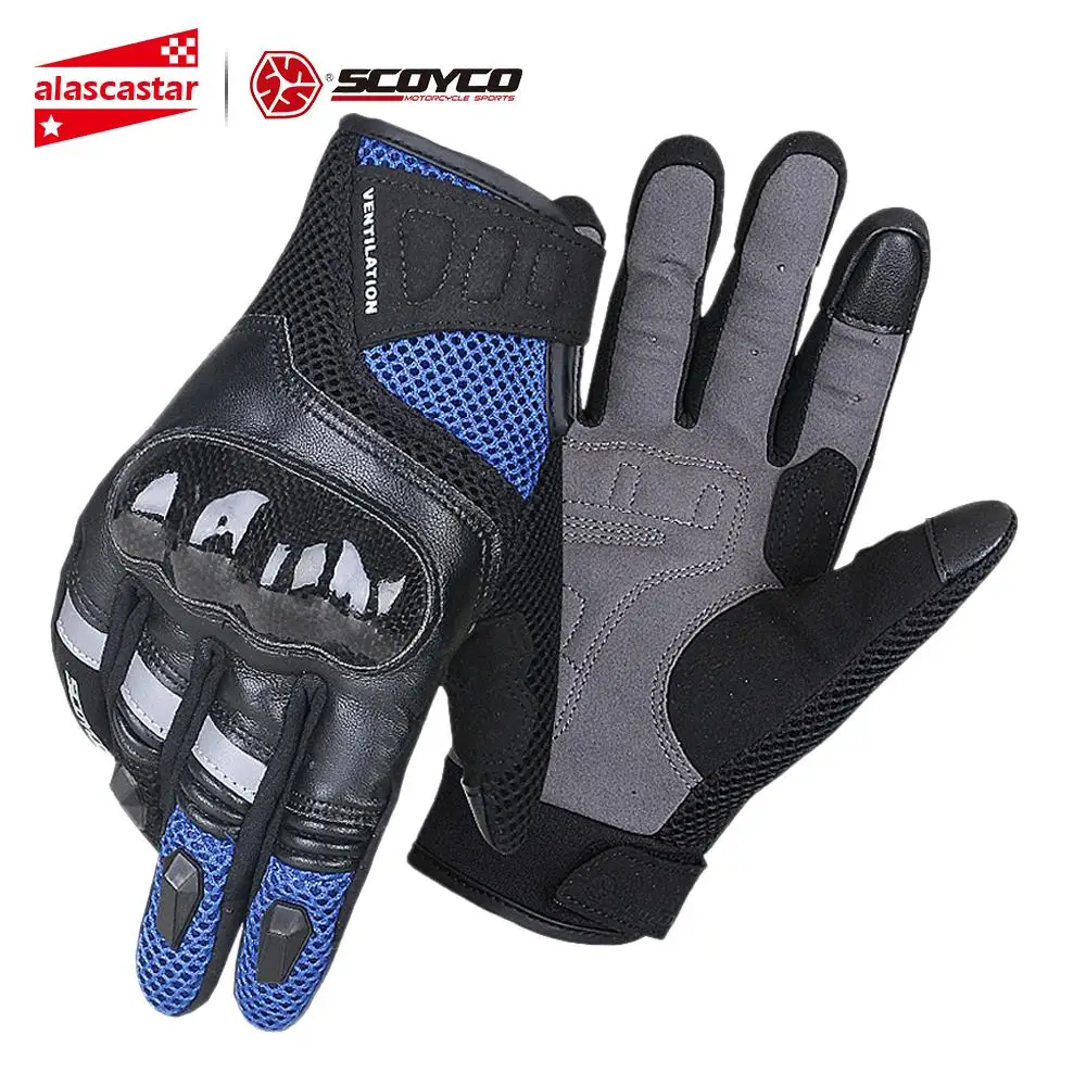 

SCOYCO Motorcycle Gloves Touch Screen Moto Gloves Motocross Off-Road Racing Gloves Men Leather Motorbike Guantes Luvas Motos