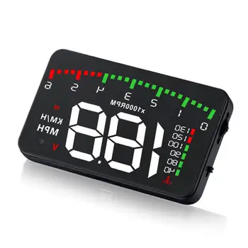 

BEESCLOVER Head Up Display A9 3.5 "TFT LCD Screen Kmh and Mph Speed Alarm Braking Performance Water Temperature Alarm r30