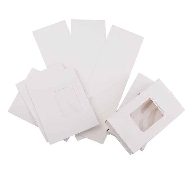

20Pieces 7.5x13x2.7cm Rectangle White Paper Gift Box with PVC Window For DIY Gift Packing/Protecting Glass Crystal Fancy Stones