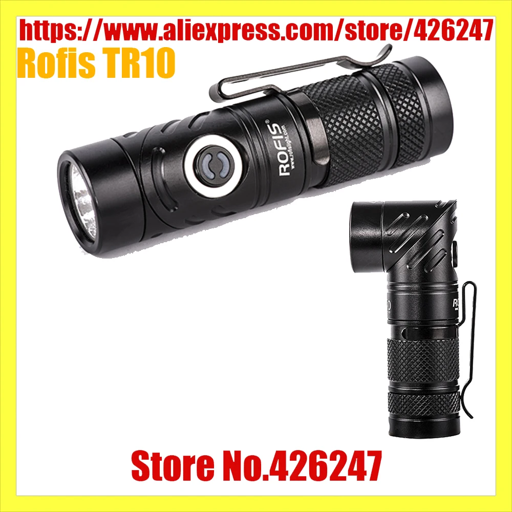 

Rofis TR10 CREE XP-L 900 Lumens 139 Meters Adjustable-Head 5 Brightness Levels and 3 Special Modes LED Flashlight