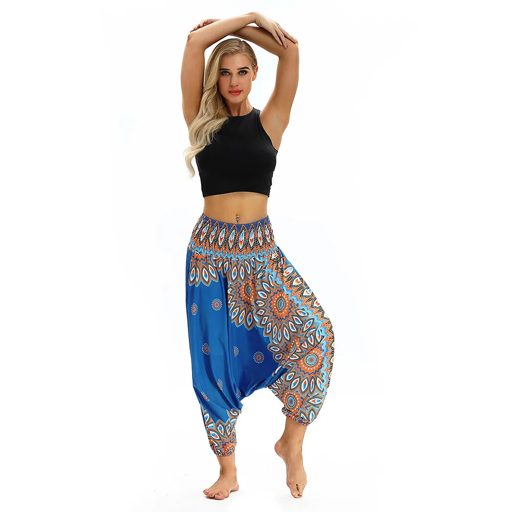 

Casual Summer pantalon femme harem pants pantalones mujer pantalones deLoose Trousers Baggy Boho Aladdin Jumpsuit Harem Pants Z4