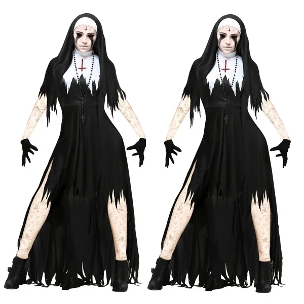 New Halloween Role-playing Vampire Nuns Devil Costume Party Masquerade Dress