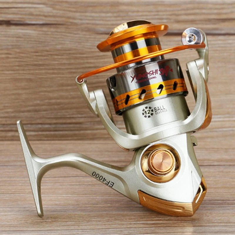 Fishing Spinning Reel 5.5:1 12bb Ball Bearing 500-9000 Series Left/Right  Interchangeable for Saltwater Freshwater Large Model 8000