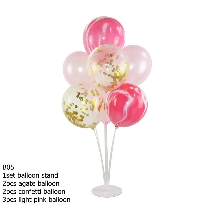 1 Набор, держатель для шарика, колонна, база, воздушные стойки для шаров, палочка с воздушным шаром для свадьбы, дня рождения, вечеринки, аксессуары для украшения, 7z - Цвет: B05