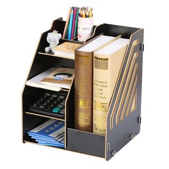 

Actionclub Computer Desk Storage Bookshelf Desktop Bookcase Student Easy Shelves Small Office Storage Rack Living Room Furniture