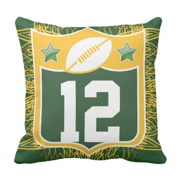 

Throw Pillow Cover Yellow Cheesehead Team Usa Sports Green Bay Wisconsin Cheese Decorative Pillow Case Home Decor Square 18 x 1