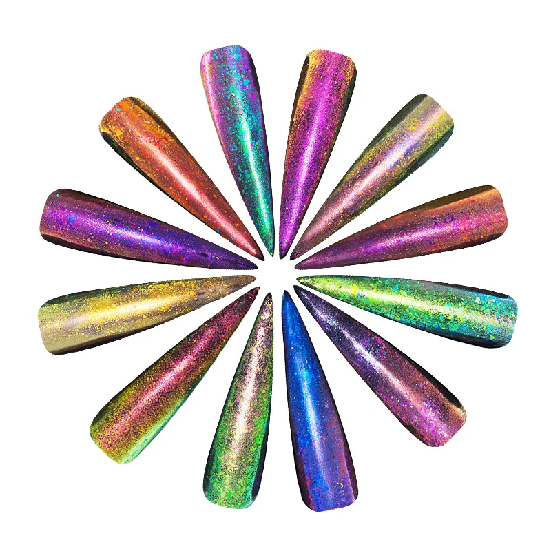 

Mtssii Magic Holo Paillette Shinning Manicure Nail Powder Decorations Irregular Nail Flakes Sequins Powder For a Manicure 1 PC