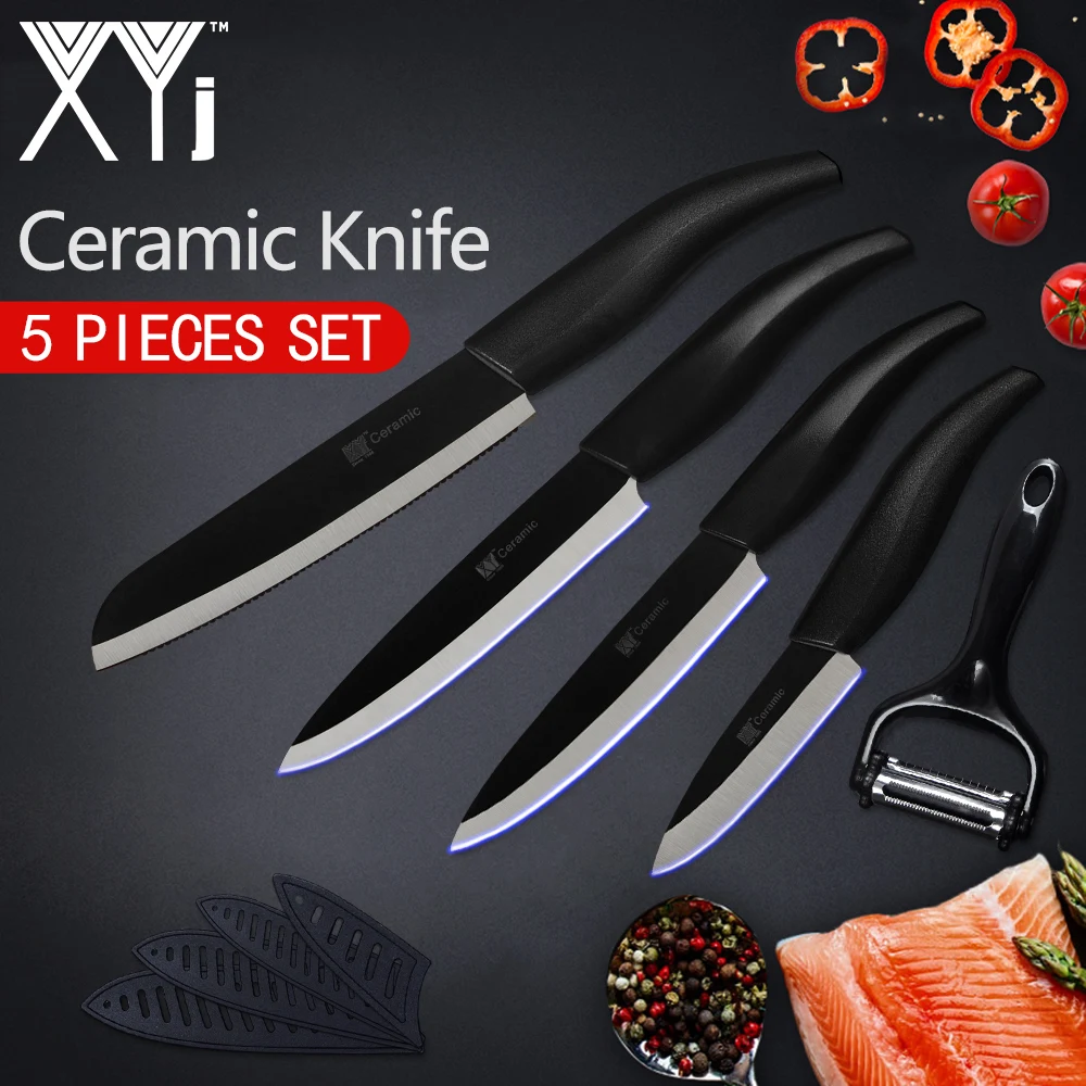 XYj Kitchen Knives Ceramic Cooking Knives 6" Serrated Bread Knife
