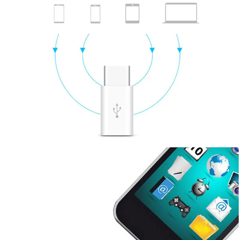 Type-C адаптер USB C к Micro USB OTG type C штекер к Micro USB Женский конвертер Поддержка зарядки и синхронизации данных для huawei Xiaomi