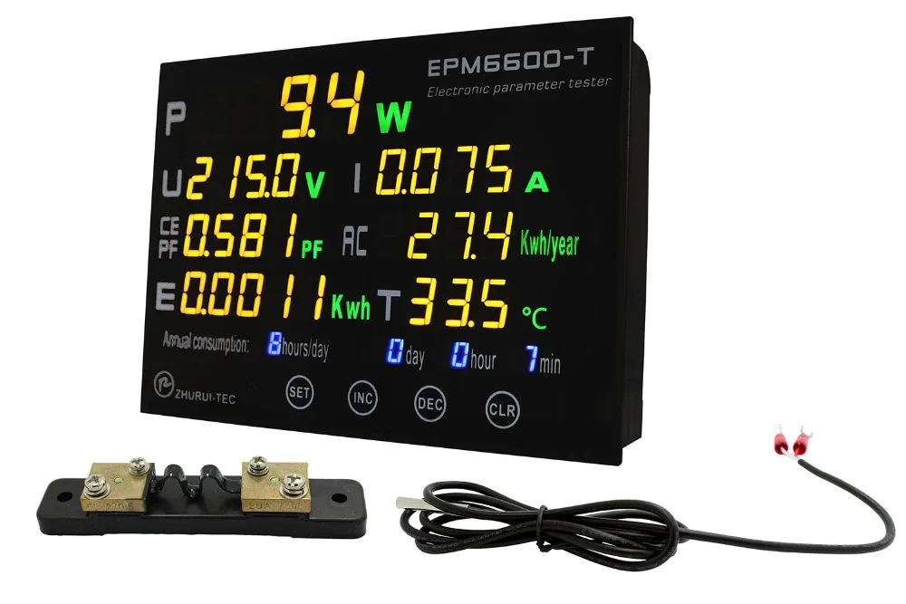 EPM6600 T 20A/6 кВт Ватт метр/испытательное напряжение/ток/мощность/коэффициент