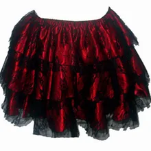 Vocole 4 цвета Burlesque Сексуальная Мини юбка-пачка Кружевная Сетка атласный корсет танцовщица юбки для костюма Нижняя юбка с эластичной резинкой на талии