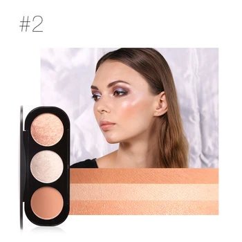 

Focallure 3 Color Blusher Palette Smooth Glow Cheek Color Natural Mineral Makeup Silky Blush Highlighter Powder