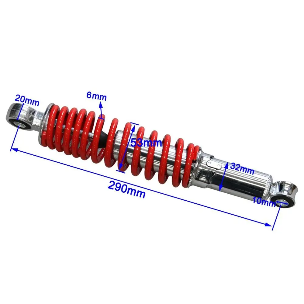 TDPRO 400LBS передняя подвеска Амортизатор для 250/260 мм 270/290 мм мотоцикл 50cc 70 90 110cc 125cc грязи питбайк ATV картинг - Цвет: 290mm 11.4inch