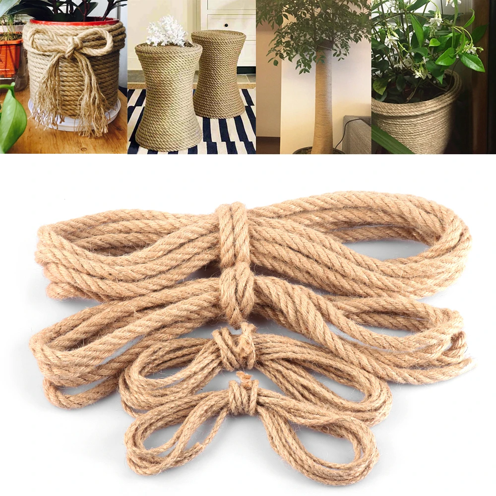 DIY ремесла 3/5 м натуральные джутовые веревки веревка пеньковый шнур для
