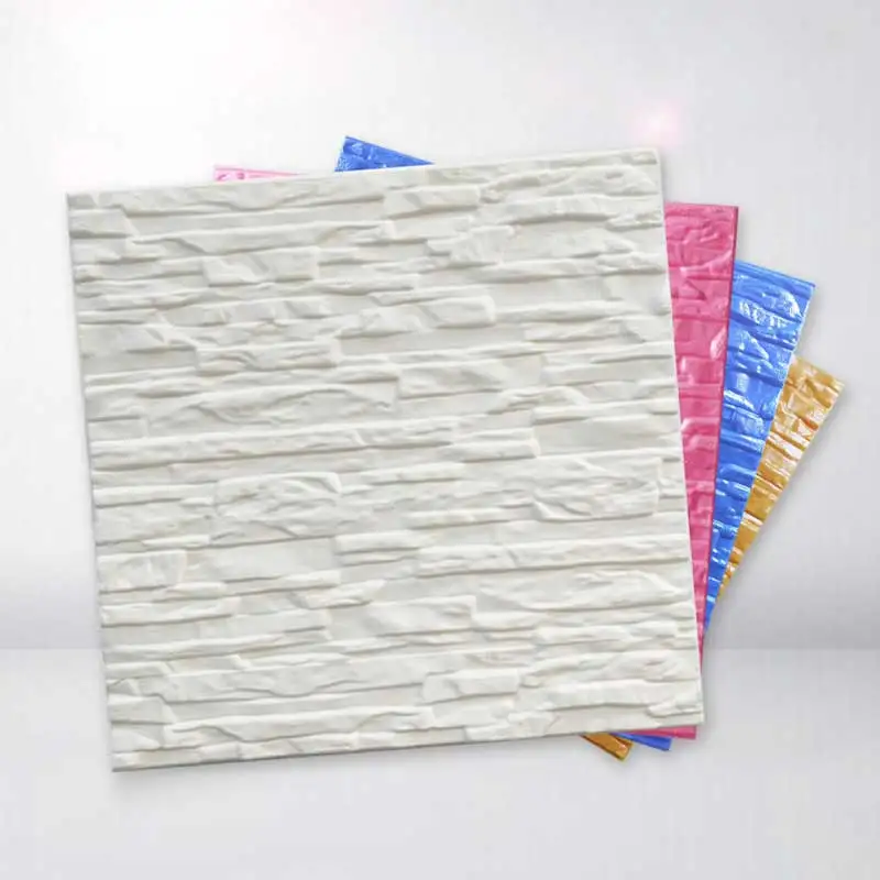 

50/50 cm PE Foam 3D Wall Papers Brick Pattern Waterproof Self-Adhesive Wallpaper Room Home Decor For Bedroom Living Room Sticker