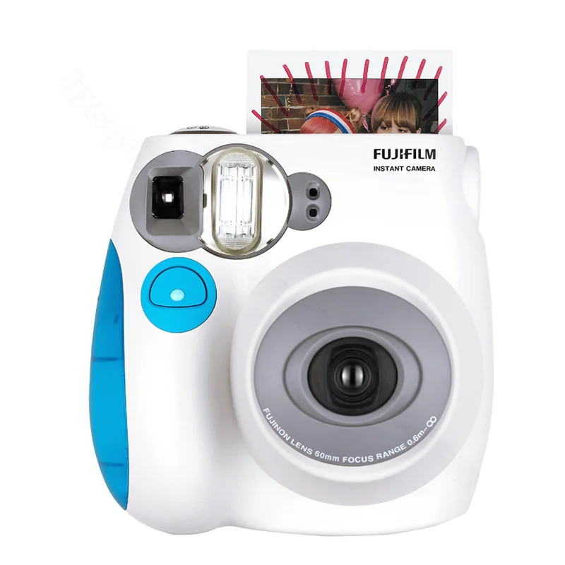 Fuji Fujifilm Instax Mini 7s набор мгновенных камер с радужной мини-пленкой и чехол для переноски(сумка на плечо) с ремешком - Цвет: Blue