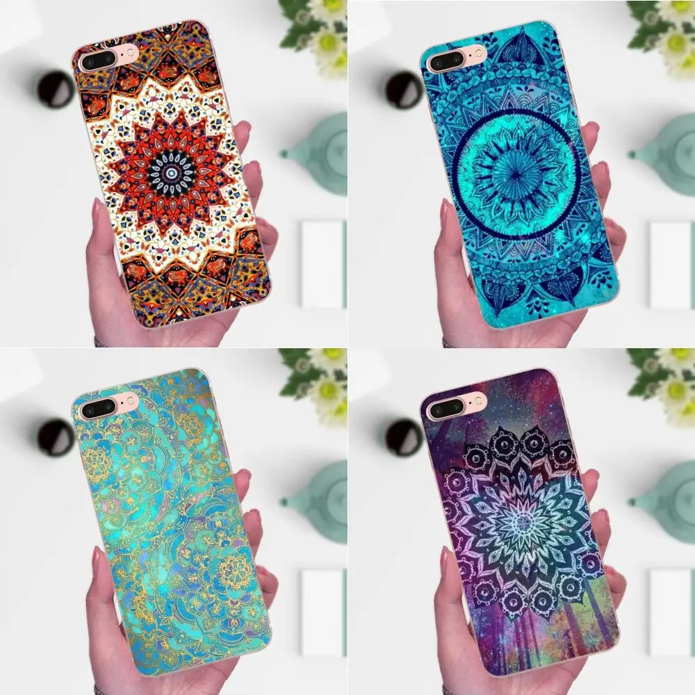 

Mandala Sun Flower Datura Retro Flora Remarkable Phone Case For Apple iPhone X XS Max XR 4 4S 5 5C 5S SE 6 6S 7 8 Plus