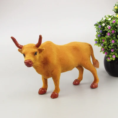 about 26x18cm cattle model ornament scene layout prop farm decoration gift h1278