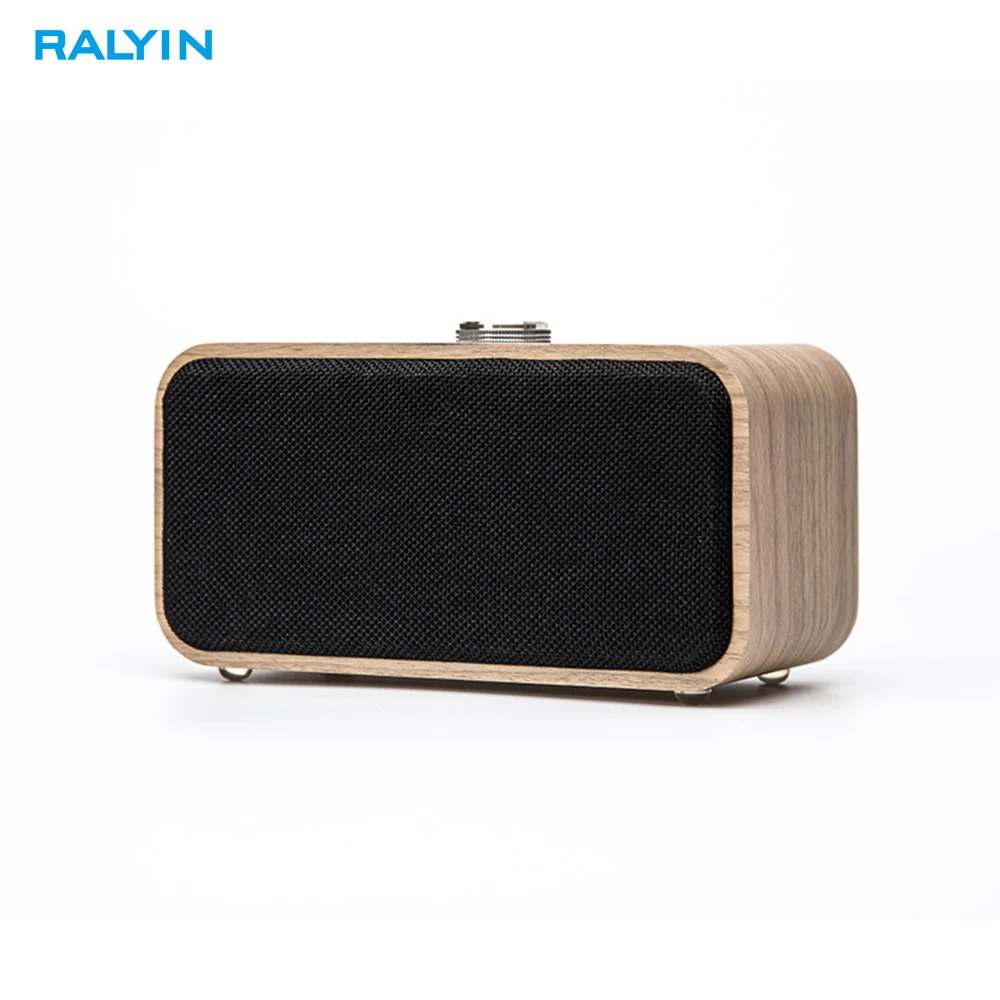 Ralyin Bluetooth колонки с супер басами и сабвуфером динамик деревянный портативный 3D