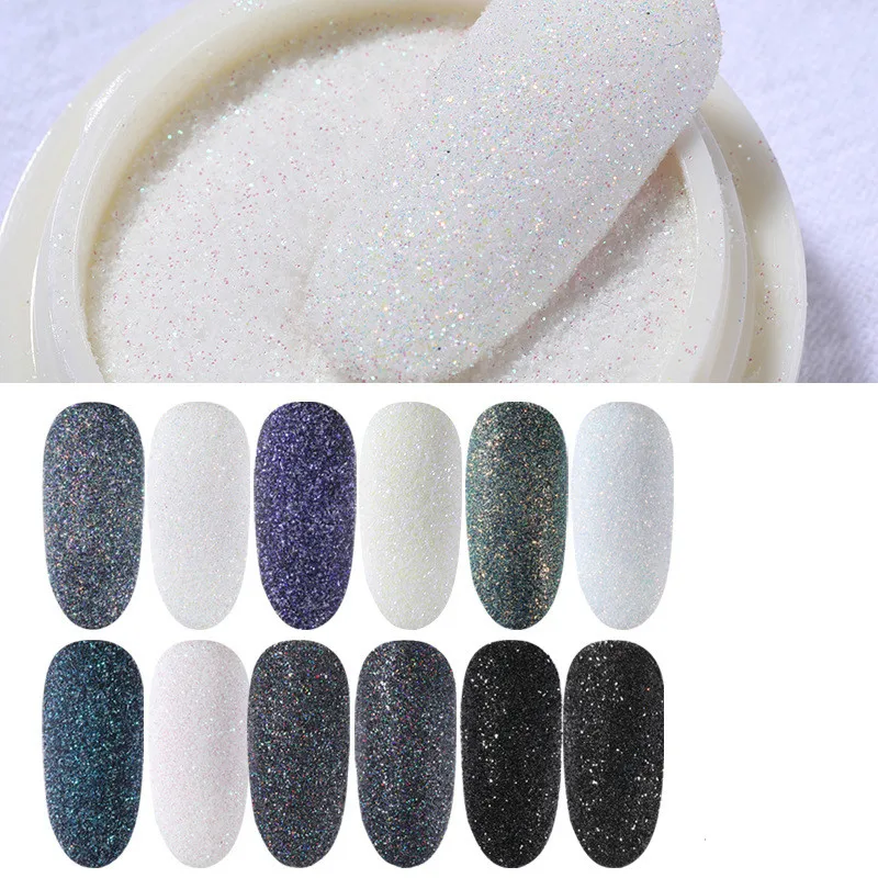 Nail Glitter Pigment Laser Gradient Mirror Effect 3D Powder Dust Manicure Nails Decorations | Красота и здоровье