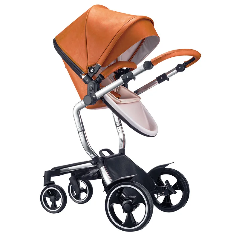 FOOFOO детская коляска с высоким пейзажем, детская коляска, двунаправленный складной светильник для сидения, коляска для путешествий - Цвет: Темно-бордовый
