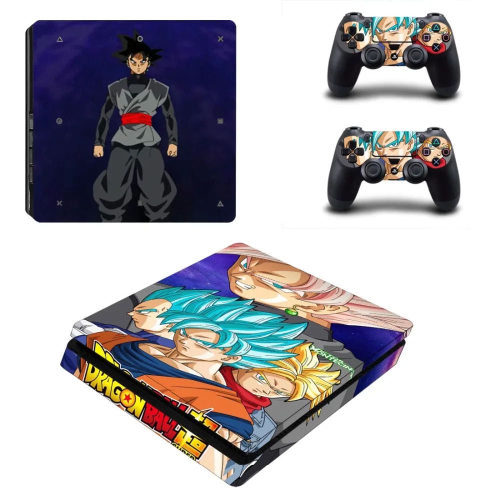 Аниме Dragon Ball Z с рисунком из аниме «Драконий жемчуг зет» PS4 тонкая кожа Стикеры для sony Игровые приставки 4 консоль и контроллеры наклейка PS4 тонкий Стикеры винил