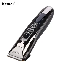Парикмахерская электрическая машинка для стрижки волос перезаряжаемая машинка для стрижки волос титановое керамическое лезвие светодиодный дисплей регулируемая Парикмахерская Машинка для стрижки волос