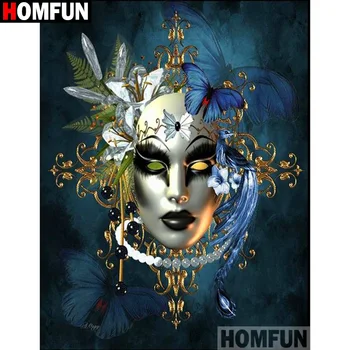 

HOMFUN Diamond Painting Full Square/Round Drill 5D DIY "Mask beauty" Daimond Embroidery Rhinestone Cross Stitch Decor A18839
