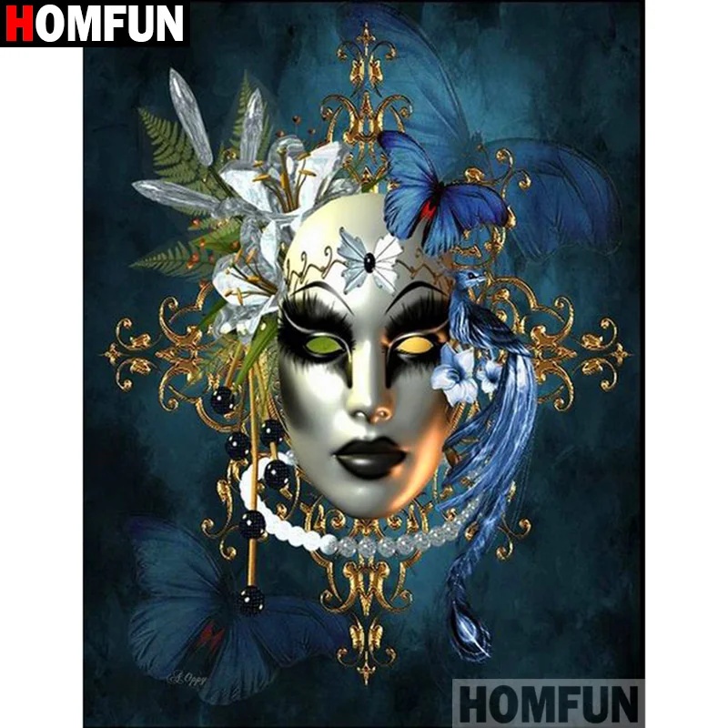 Алмазная живопись HOMFUN картина сделай сам из квадратных/круглых страз Маска