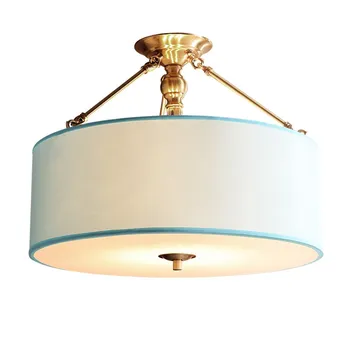 

Copper pendant light Simple Garden style bedroom foyer livingroom real brass European solder pendant lamp copper hanging lamp