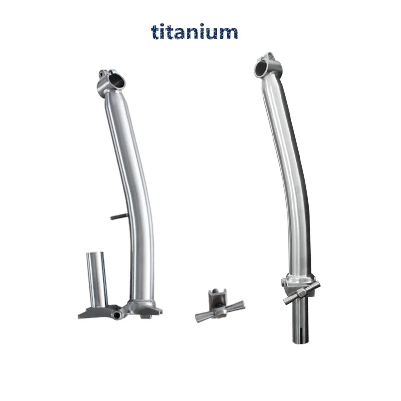 Limited Price for  Folding bicycle titanium stem bike titanium stem head tube for stem brompton bike 25.4mm handlebar 