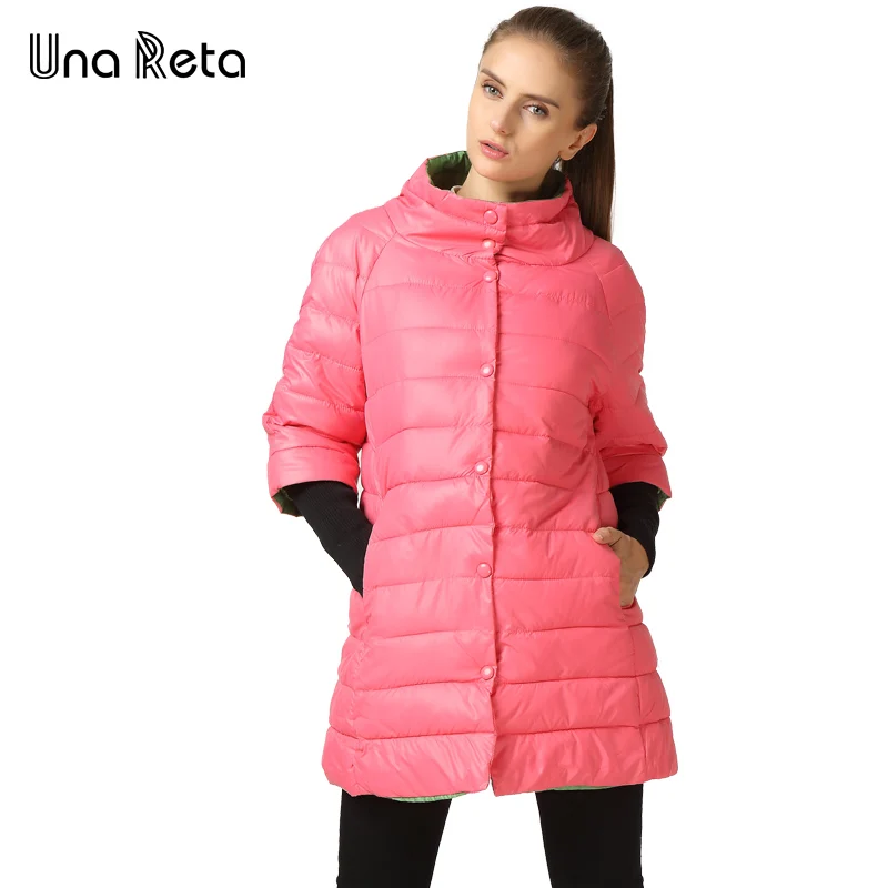 

Una Reta Women Autumn Winter Long Parkas Coat 2017 Fashion Plus Size Single Breasted Long Sleeve Cotton Coats For Women