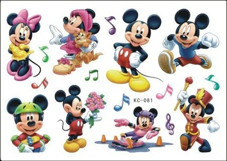 

Waterproof Temporary Tattoo Sticker cute mickey mouse KT cat cartoon tatto flash tatoo fake tattoos for kids child girls