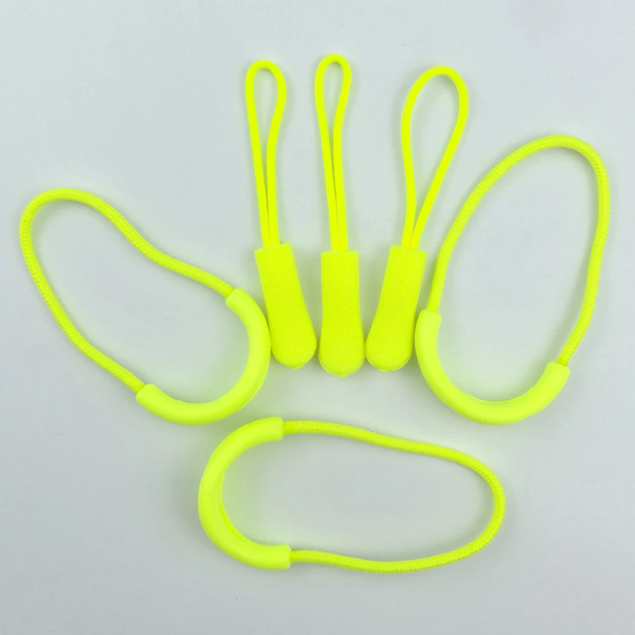 6pcs Plastic Zipper Pulls Rope Ends Lock Zip Clip Buckle For Clothing Backpack Luggage