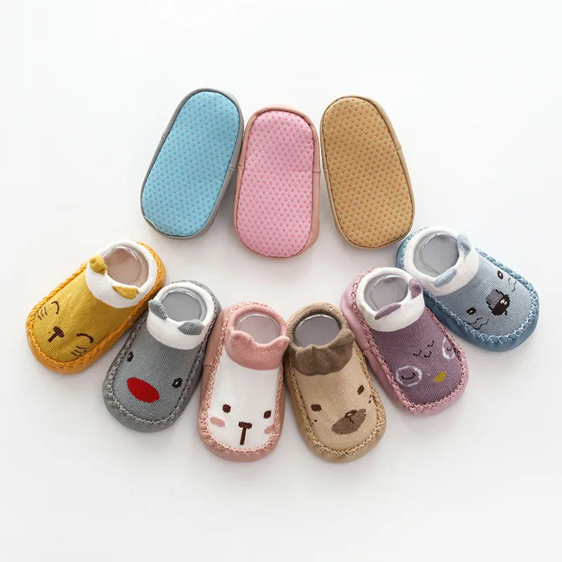 2019 Newborn Cute Socks Spring Winter Infant Funny Socks Anti Slip Baby Boy Socks With Rubber Soles Baby Girl Child's stuff