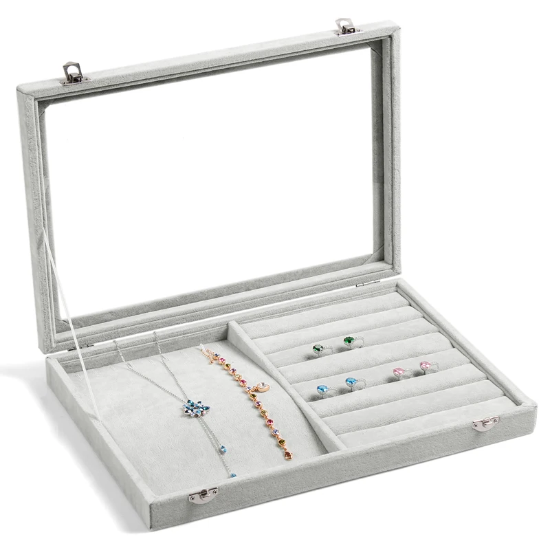 Ice Velvet Jewelry Case Bracelet Casket Jewelry Display Jewelry Organizer Box Ring Organizer Velvet Box Necklace Display A255