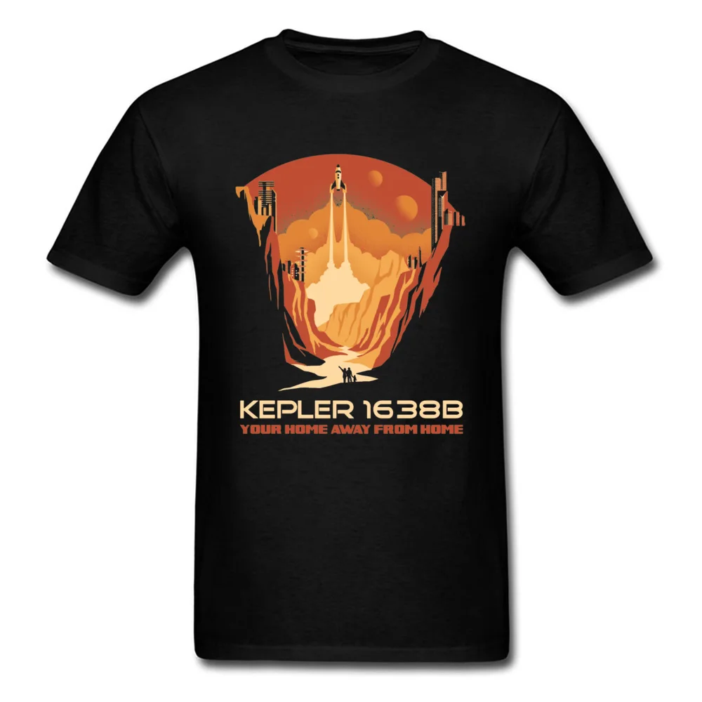 New World Kepler 1638b 15471 Tshirts Fitness Tight Short Sleeve Fashion Crew Neck All Cotton T Shirt Tops & Tees for Men Summer New World Kepler 1638b 15471 black
