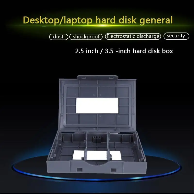 

2.5 inch/3.5 inch SDD HDD Hard Disk Drive Storage Box 9.5mm 12.5mm Plastic Protective Case SSD Solid State Hard Disk Cover Cases