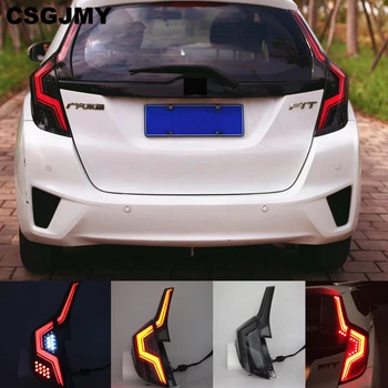 

2Pcs Tail Light For Honda Fit Jazz Switchback 2014 2015 2016 2017 2018 Red LED Reflector Brake Lamp Fog Lamp with moving signal
