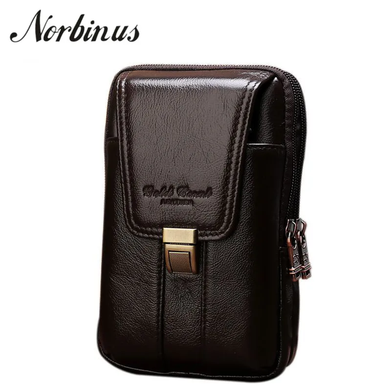 

Men's Waist Bag Genuine Leather Fanny Packs Hip Bum Belt Purse Small Pouch for Cell Mobile Phone Cigarette Pocket Shoulder Bag