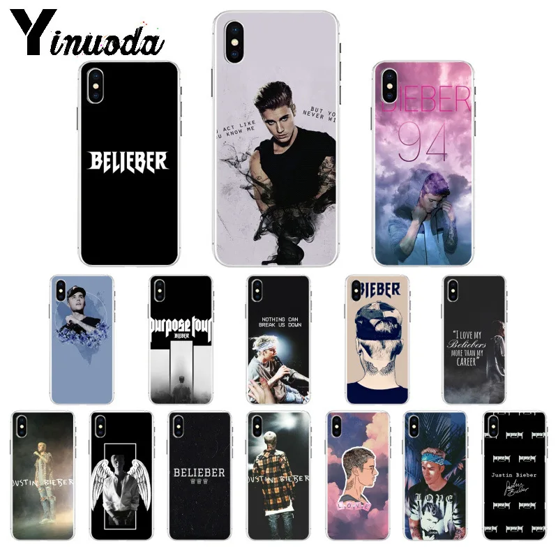 Yinuoda Justin Bieber TPU Soft Silicone Phone Case for iPhone X XS MAX 6 6s 7 7plus 8 8Plus 5 5S SE XR