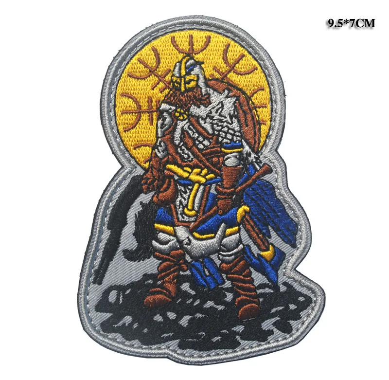 New Embroidered Armband Patch for Clothing Bag Hat Badges Patches Epaulettes Raven Warrior Punisher Mammon Viking - Color: 29