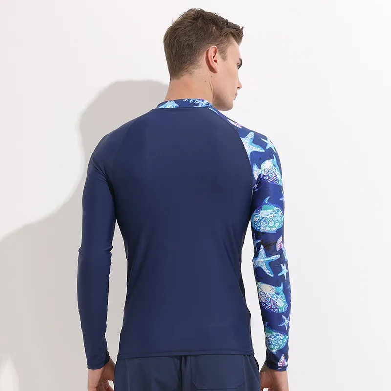 Для мужчин Rashguard купальник с длинным рукавом рубашка для плавания УФ Защита Рашгард для мужчин s купальник ming костюм Виндсерфинг футболка для дайвинга одежда для серфинга