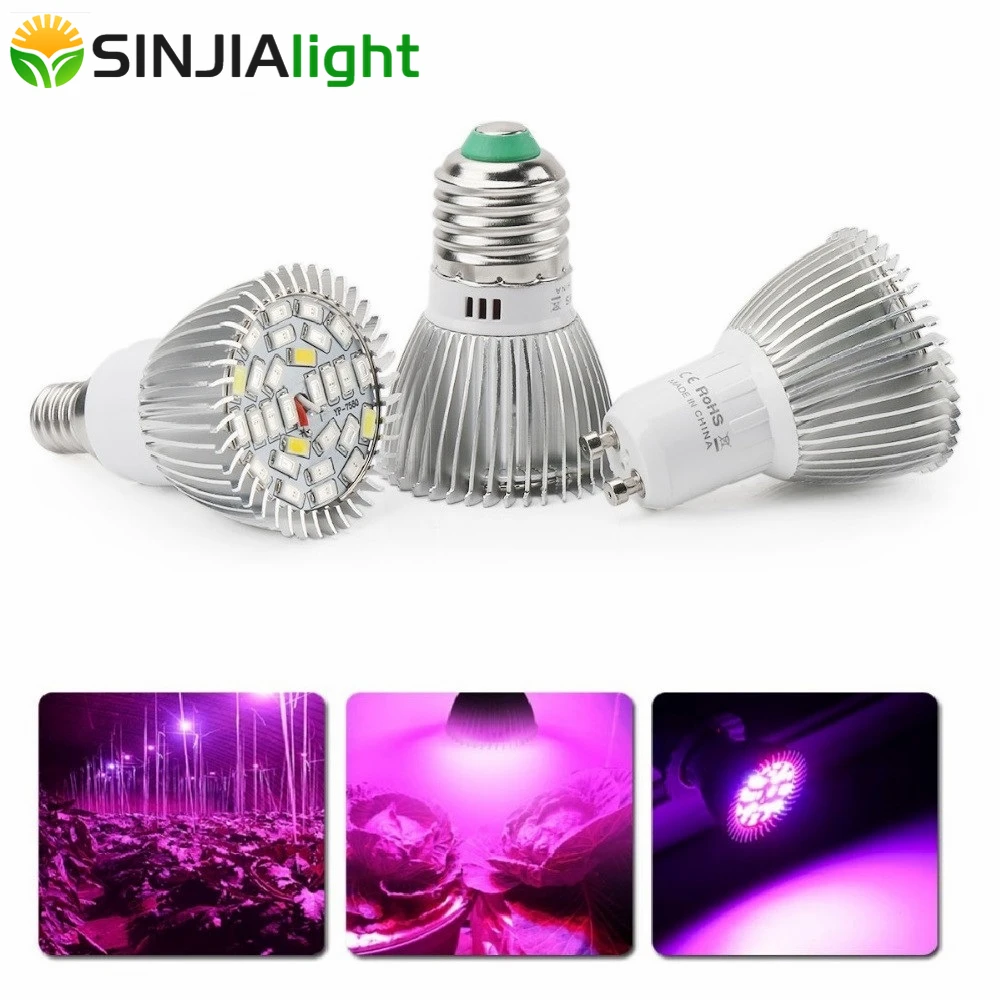 Buy 28W E27 E14 GU10 LED Grow Light Full Spectrum