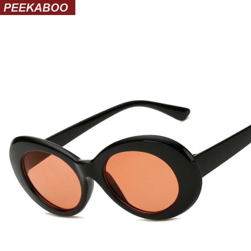 Peekaboo дешевые пластиковые солнцезащитные очки овальные Мужские красные белые солнцезащитные очки для женщин Ретро Черные uv400